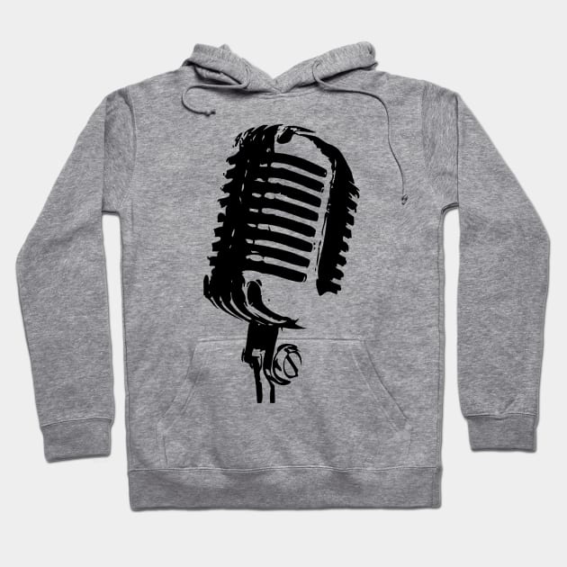 hip hop microphone Hoodie by Lamink